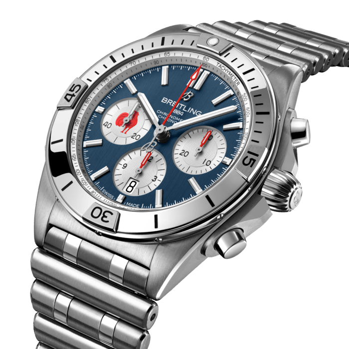 Breitling Chronomat B01 42 Sechs Nationen Frankreich Edelstahl Blau AB0134A81C1A1-1