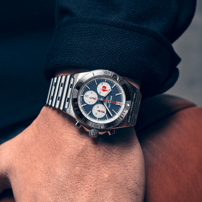 Breitling Chronomat B01 42 Sechs Nationen Frankreich Edelstahl Blau AB0134A81C1A1-4