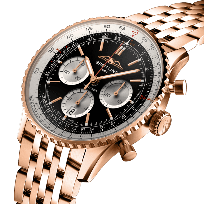 Breitling Navitimer B01 Chronograph 43 18K Red Gold Black RB0138211B1R1-1