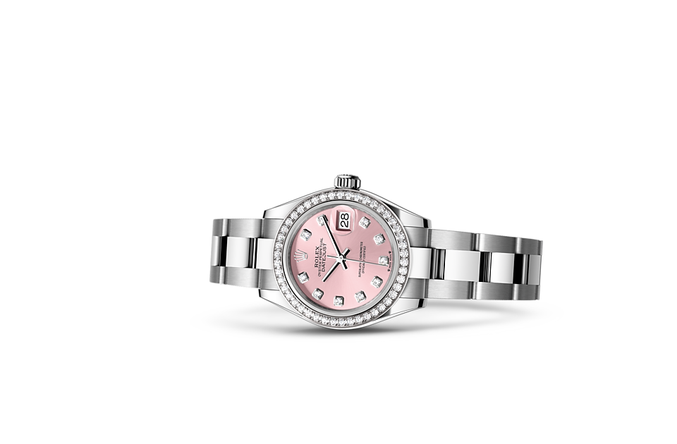 Rolex Lady-Date-Just-Auster 28 mm Austersteel Weißgold und Diamanten M279384RBR-0004-1
