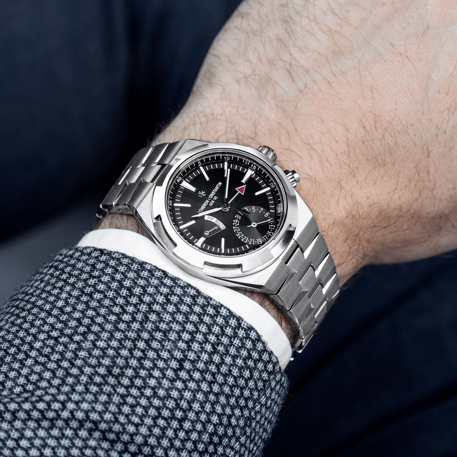 Vacheron Konstantin Übersee Dual Time 41 mm Edelstahl 7900 V/110A-B546-1