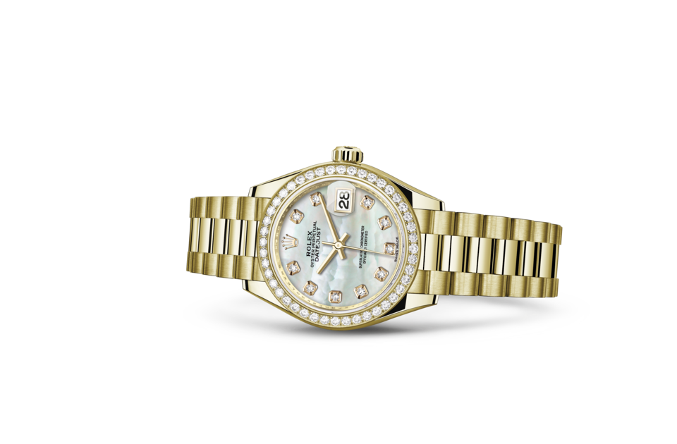 Rolex Lady-Date-Just-Auster 28 mm Gelbgold und Diamanten M279138RBR-0015-1