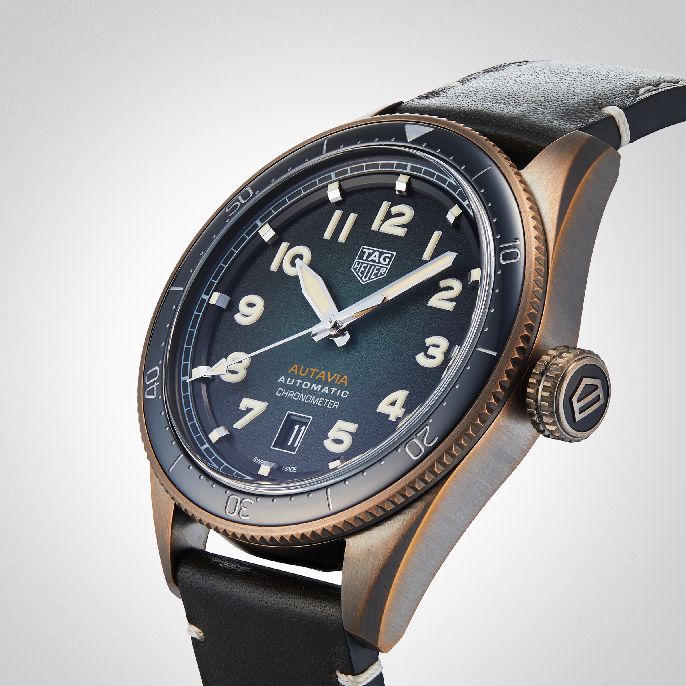 Tag Heuer Autavia COSC 42mm Mens Replik Uhren WBE5190.FC8268-5