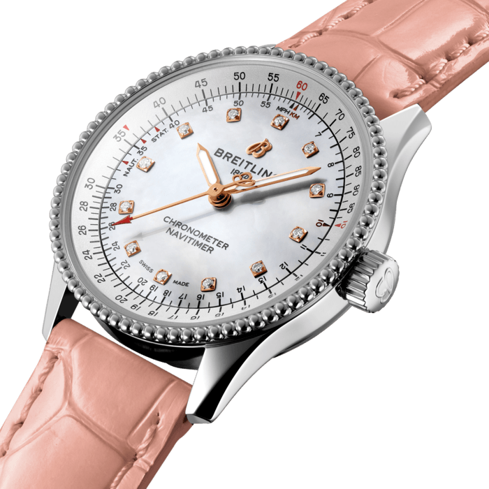 Breitling Navitimer Automatisch 35 Edelstahl-Perlmutter A17395211A1P3-1
