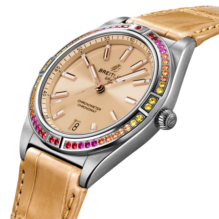 Breitling Chronomat Automatic 36 Südsee Edelstahl (Gem-Set) Beige A10380611A1P1-1