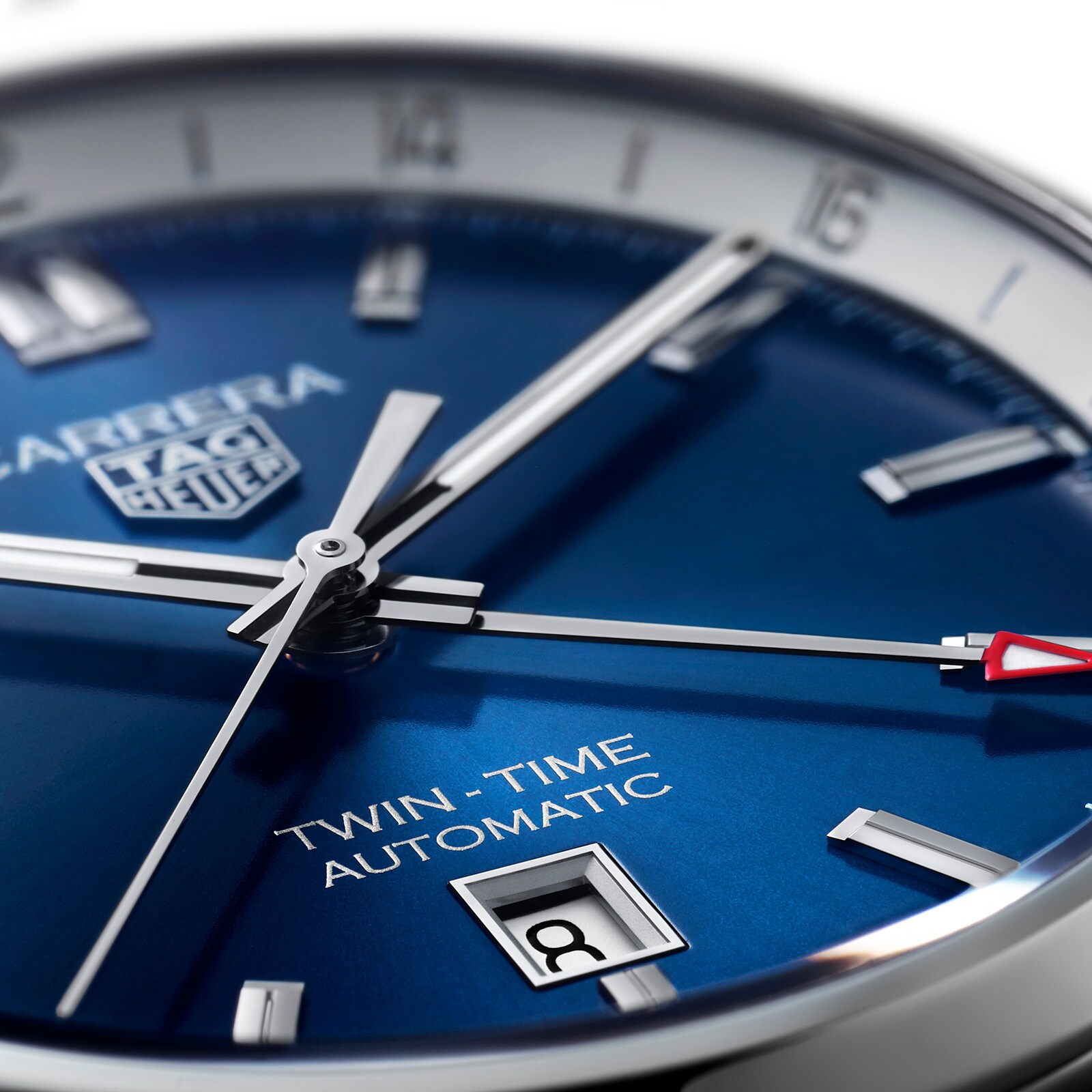 Tag Heuer Carrera Drei-Hand-Twin-Time 41mm Automatic Herren Replik Uhren WBN201A.BA0640-4