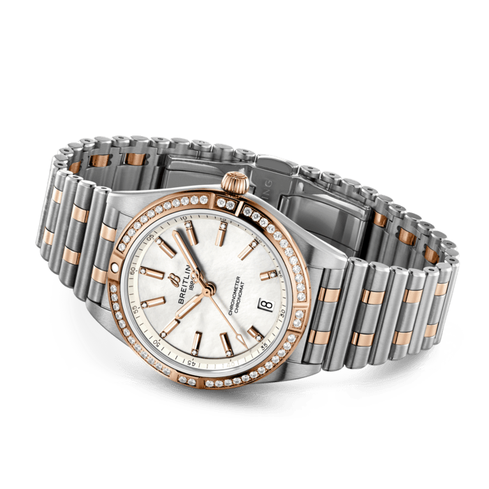 Breitling Chronomat Automatic 36 Edelstahl& 18K rotes Gold (Edelstein-Set) -Parl U10380591A2U1-2