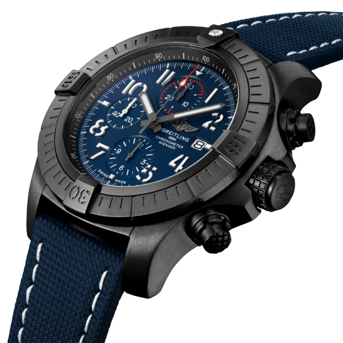 Breitling Super Avenger Chronograph 48 Night Mission DLC-beschichtete Titaniumblau V13375101c1x1-1