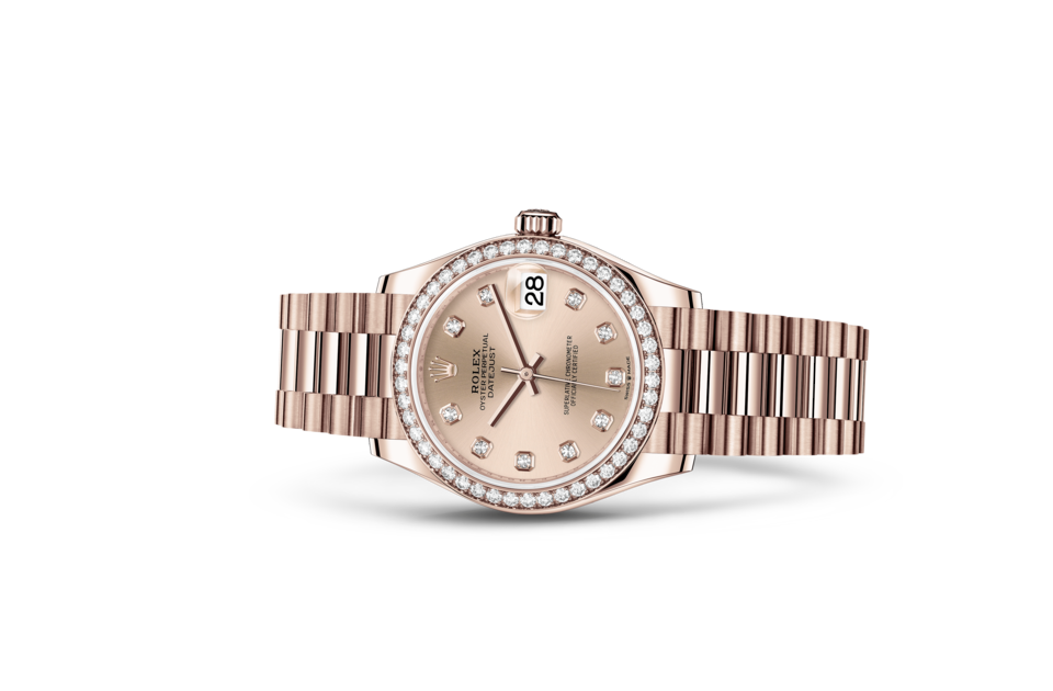 Rolex Datejust 31 Oyster 31 mm Everose Gold und Diamanten M278285RBR-0025-1