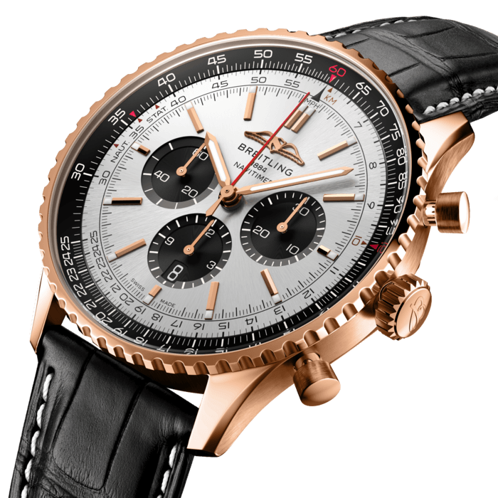 Breitling Navitimer B01 Chronograph 46 18K Red Gold Cream RB0137241G1P1-1