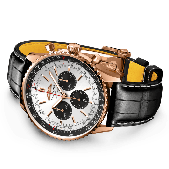 Breitling Navitimer B01 Chronograph 46 18K Red Gold Cream RB0137241G1P1-2