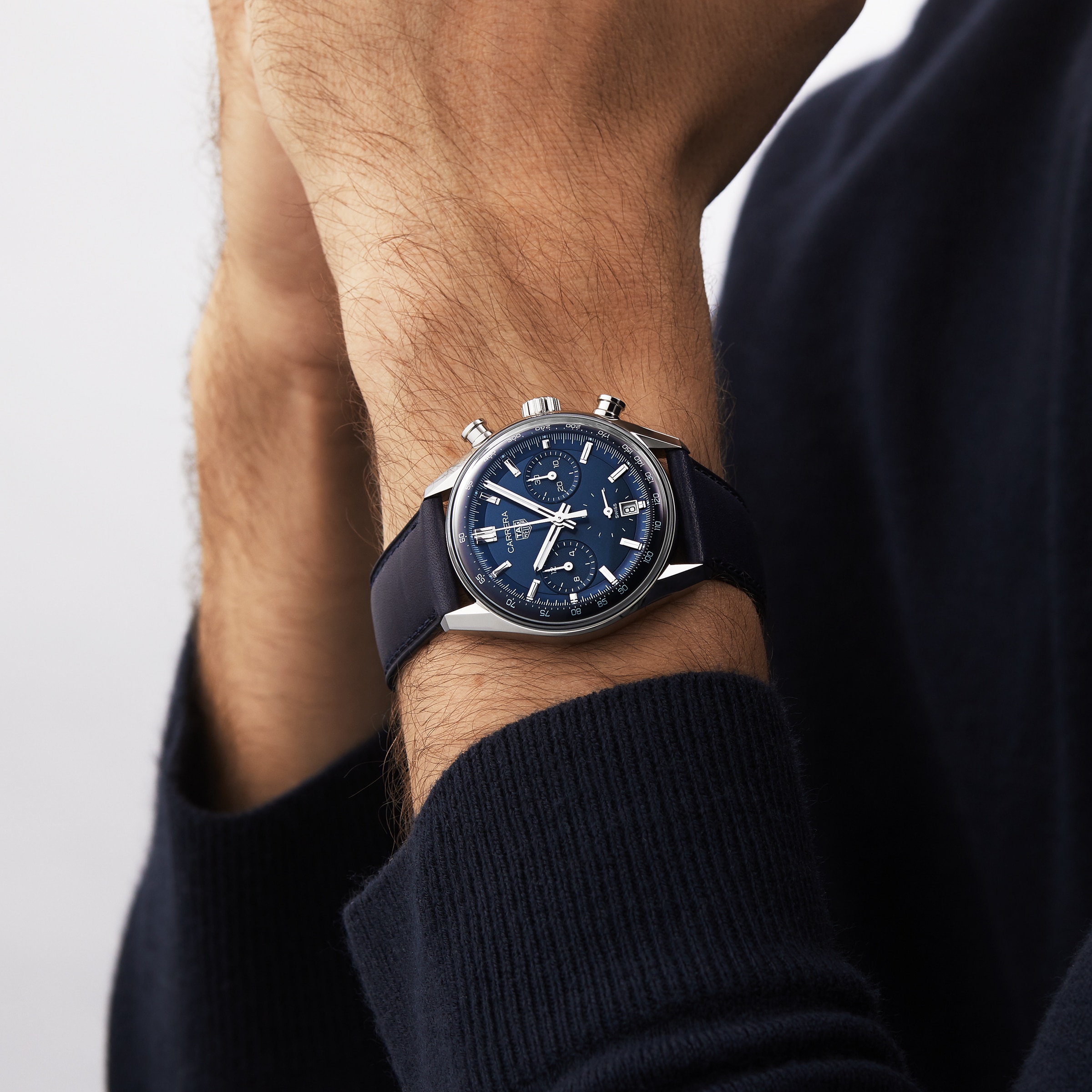 Tag Heuer Carrera Chronograph 39mm Herren Blau CBS2212.FC6535-6