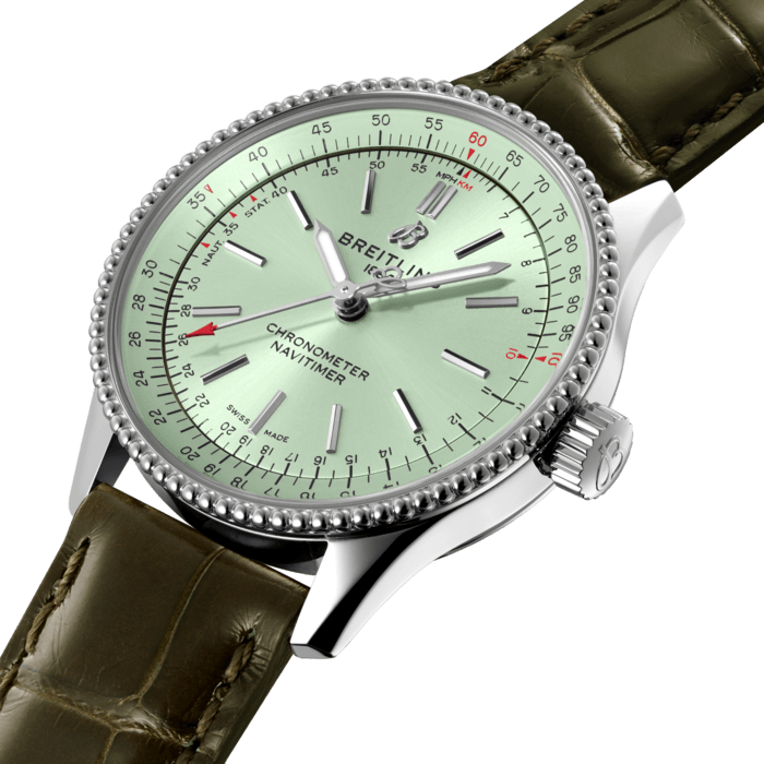 Breitling Navitimer Automatisch 35 Edelstahl -Mint -Grün A17395361L1P1-1