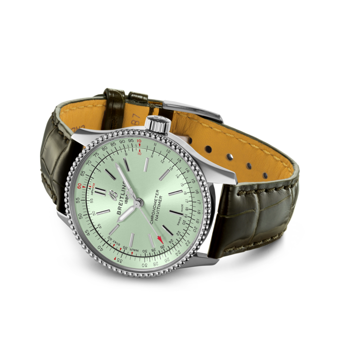 Breitling Navitimer Automatisch 35 Edelstahl -Mint -Grün A17395361L1P1-2