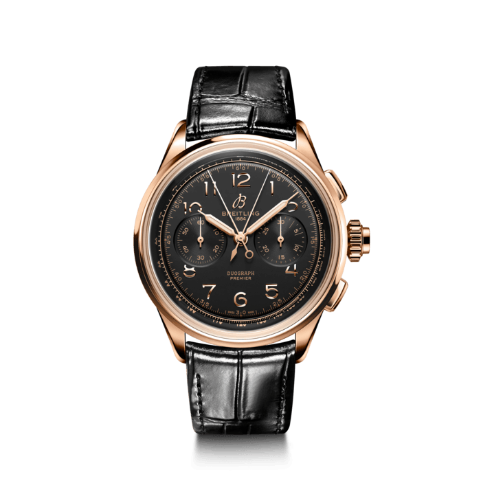 Breitling Premier B15 Duograph 42 18K Rot Gold Schwarz RB1510251B1P1-1