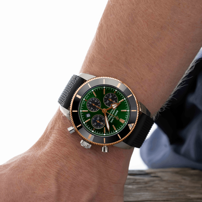 Breitling Superocean Heritage B01 Chronograph 44 Limited Edition Edelstahl& 18K rotes Gold Grün UB01622A1L1S1-4