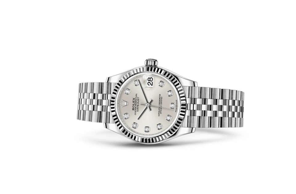 Rolex Datejust 31 Oyster 31 mm Austersteel und Weißgold M278274-0030-1