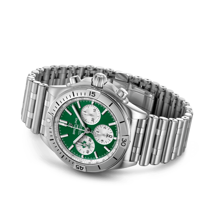 Breitling Chronomat B01 42 Sechs Nationen Irland Edelstahl Green AB0134A91L1A1-2