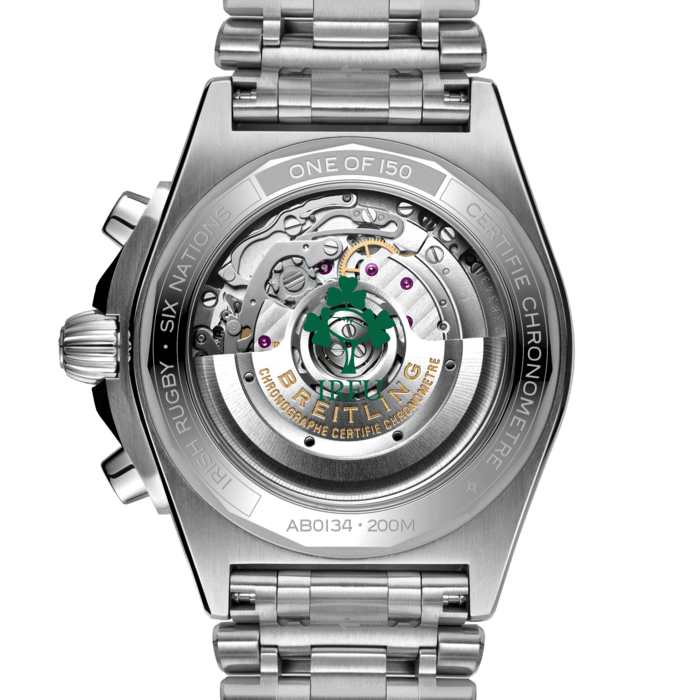 Breitling Chronomat B01 42 Sechs Nationen Irland Edelstahl Green AB0134A91L1A1-3
