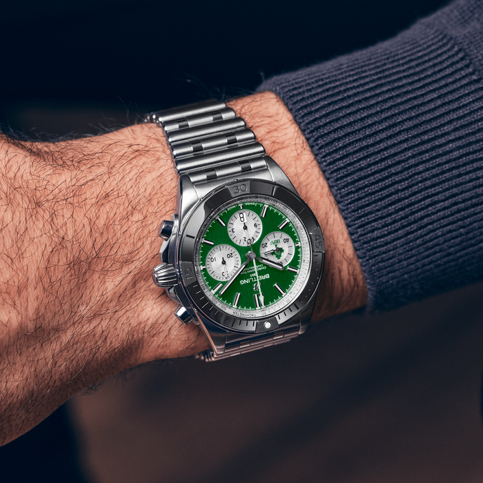 Breitling Chronomat B01 42 Sechs Nationen Irland Edelstahl Green AB0134A91L1A1-4