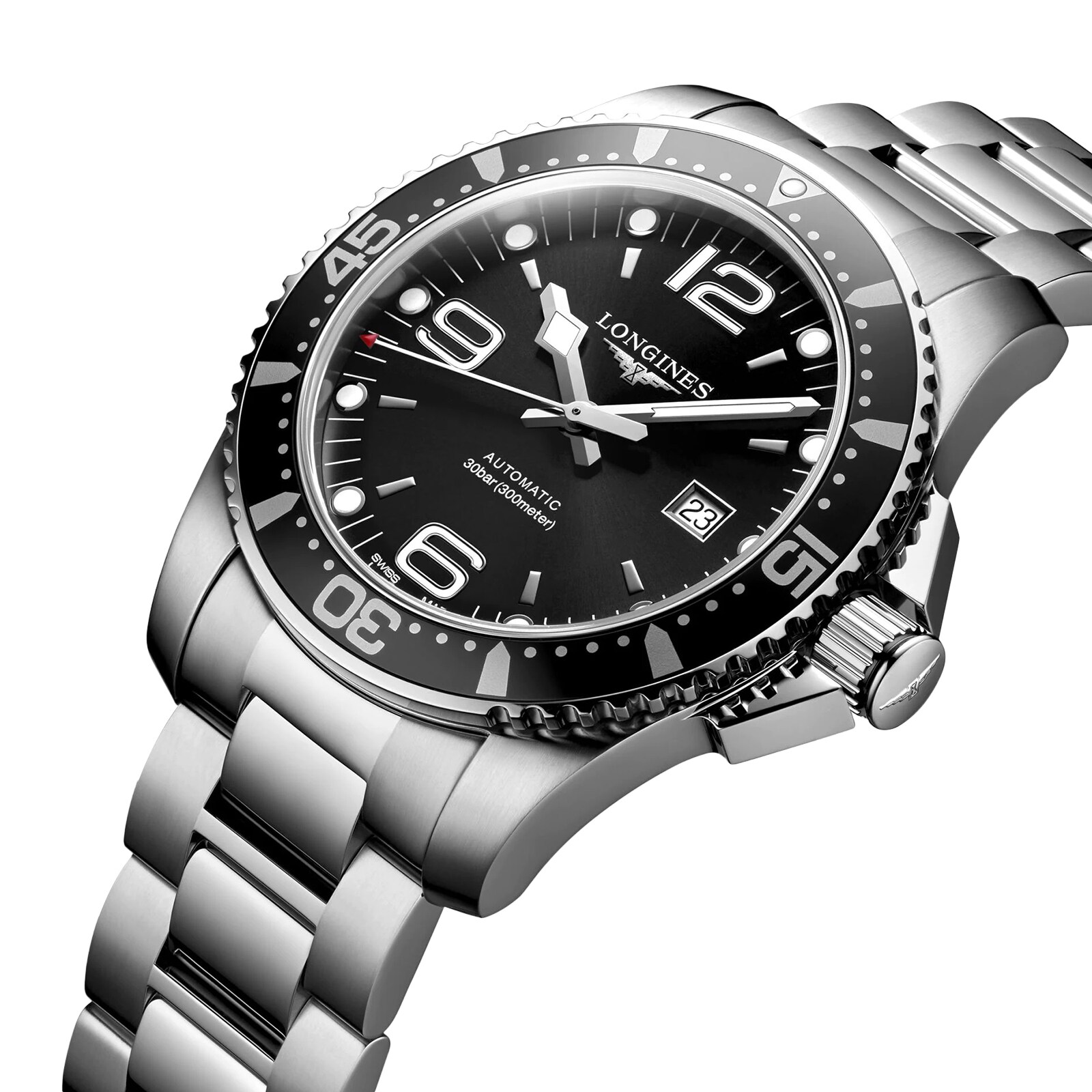 Longines Hydroconquest 44mm Herren Replik Uhren Black L38414566-2
