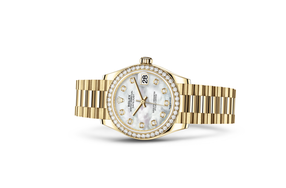 Rolex Datejust 31 Oyster 31 mm Gelbgold und Diamanten M278288RBR-0006-1