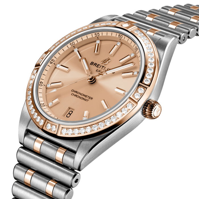 Breitling Chronomat Automatic 36 Edelstahl& 18K rotes Gold (Gem-Set) Kupfer U10380591K1U1-1