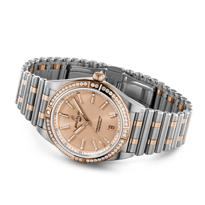 Breitling Chronomat Automatic 36 Edelstahl& 18K rotes Gold (Gem-Set) Kupfer U10380591K1U1-2