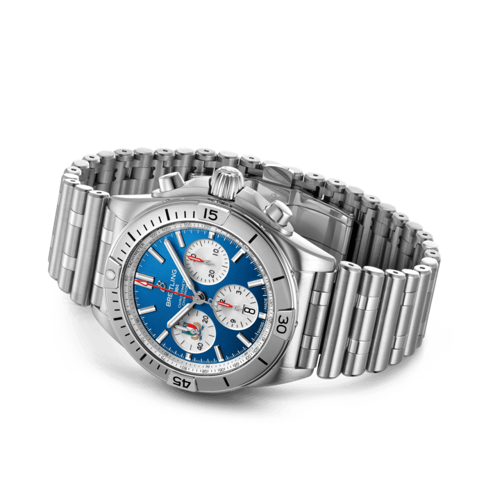 Breitling Chronomat B01 42 Sechs Nationen Italien Edelstahl Blau AB0134A41C1A1-2