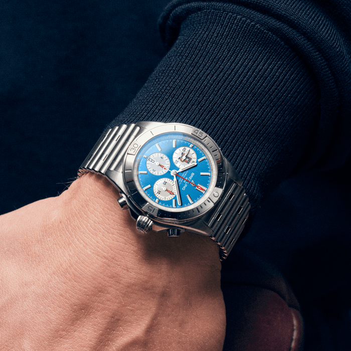 Breitling Chronomat B01 42 Sechs Nationen Italien Edelstahl Blau AB0134A41C1A1-4