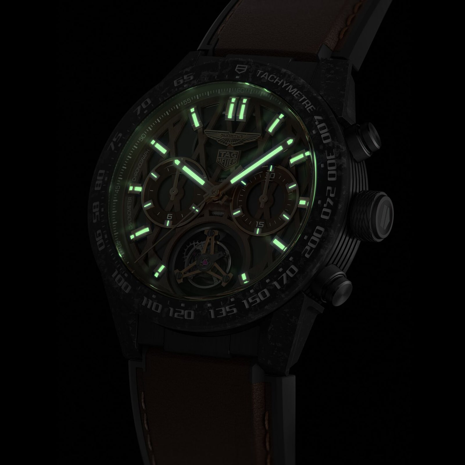 Tag Heuer Carrera Aston Martin Limited Edition 45mm Herren Uhr CAR5A8E.ft6181-6