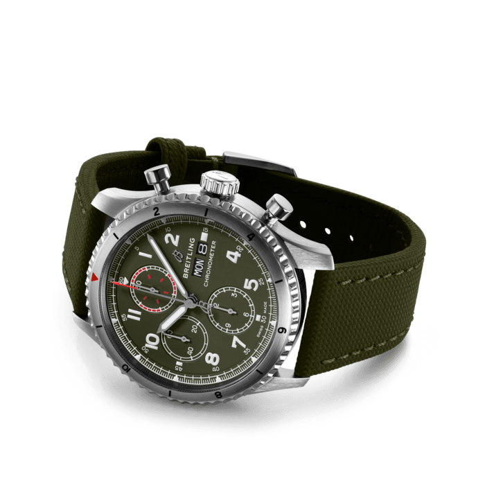 Breitling Aviator 8 Chronograph 43 Curtiss Warhawk Edelstahl Grün A133161A1L1X1-2