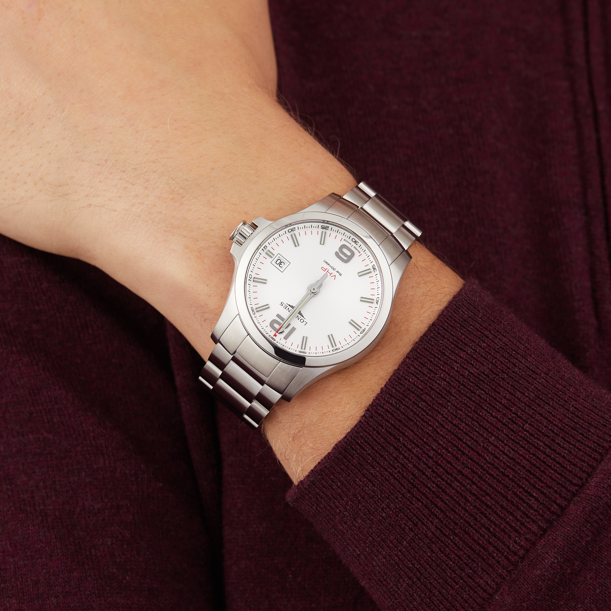 Longines Conquest V.H.P 43mm Herren silber L37264766-7