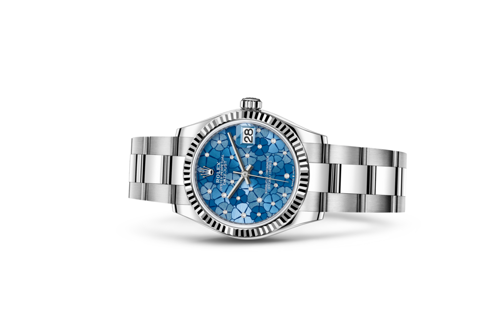 Rolex Datejust 31 Oyster 31 mm Austersteel und Weißgold M278274-0035-1