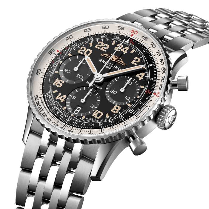 Breitling Navitimer B02 Chronograph 41 Kosmonaute Edelstahl& Platin schwarz PB02301A1B1A1-1