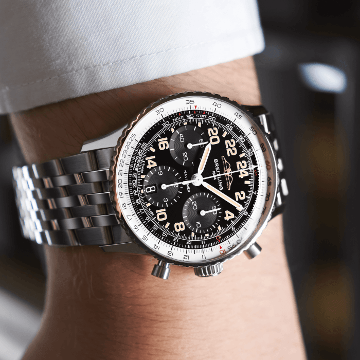 Breitling Navitimer B02 Chronograph 41 Kosmonaute Edelstahl& Platin schwarz PB02301A1B1A1-4