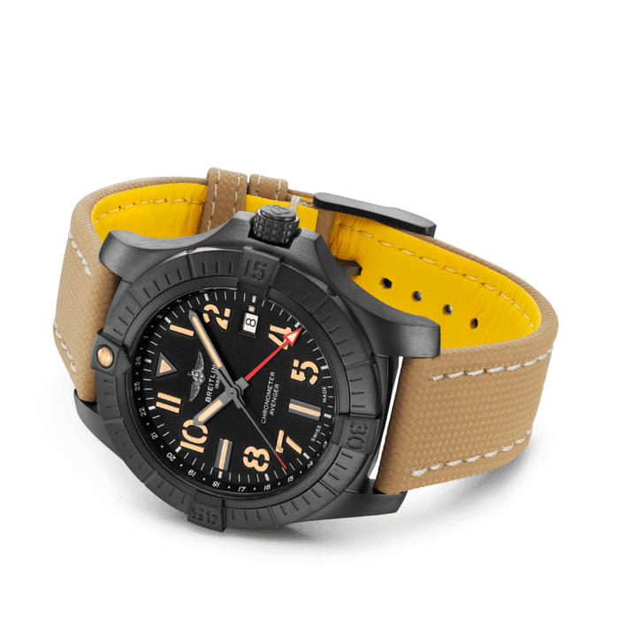 Breitling Avenger Automatic GMT 45 Night Mission DLC-beschichtete Titanium Black V32395101B1X1-2