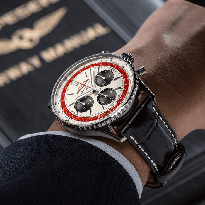 Breitling Navitimer B01 Chronograph 43 Boeing 747 Edelstahlcreme AB01383B1G1P1-4