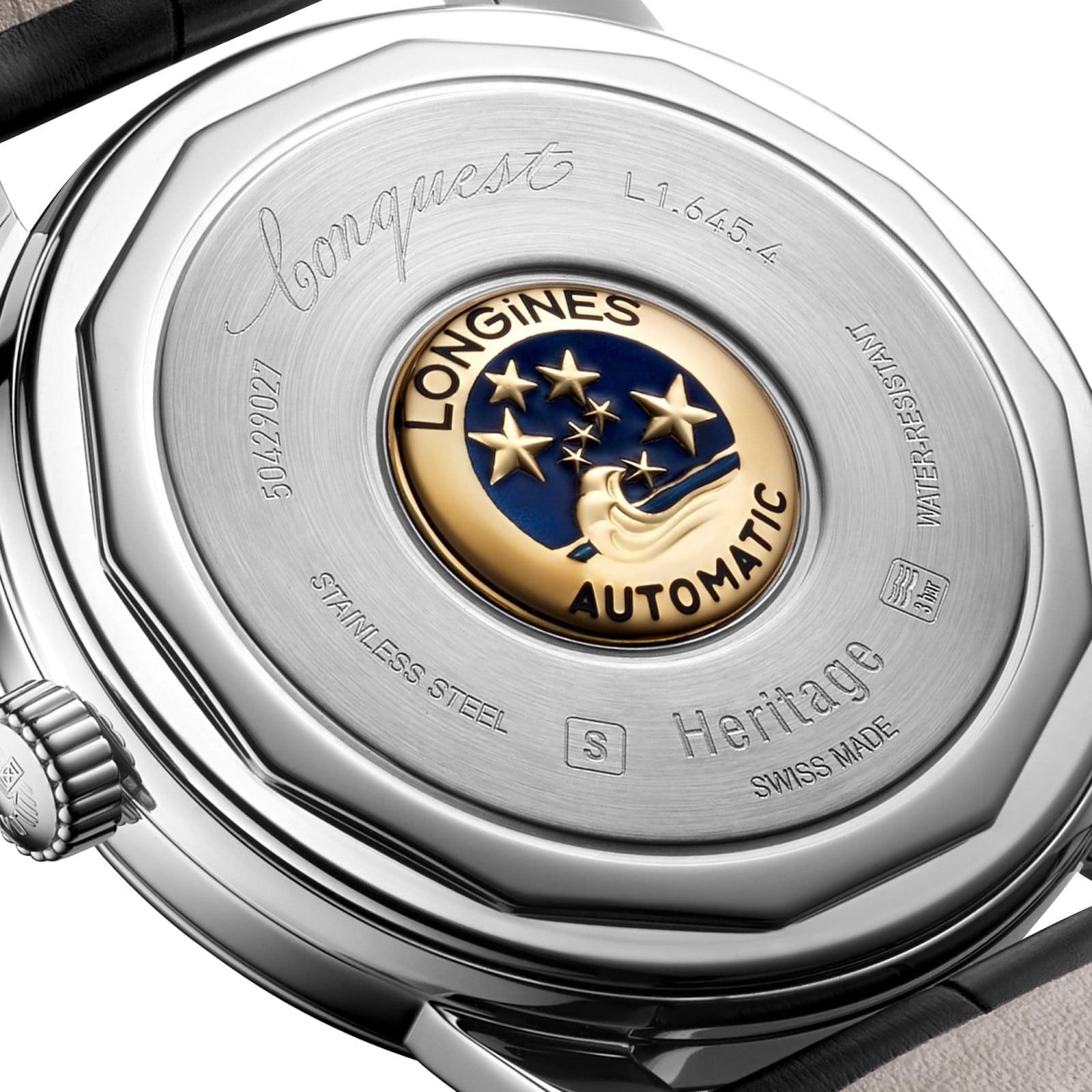 Longines Conquest Heritage Heritage Replik Uhren Black L16454524-3