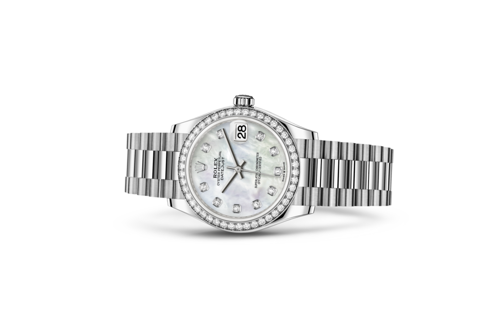 Rolex Datejust 31 Oyster 31 mm Weißgold und Diamanten M278289RBR-0005-1