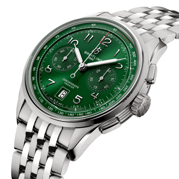 Breitling Premier B01 Chronograph 42 Edelstahl Grün AB0145371L1A1-1