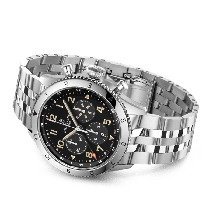 Breitling Super Avi B04 Chronograph GMT 46 P-51 Mustang Edelstahl Black AB04453A1B1A1-2