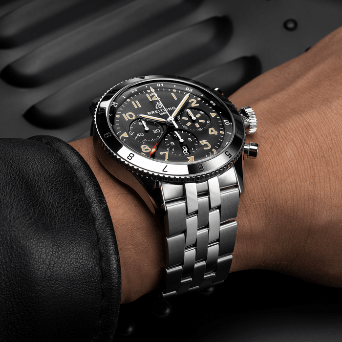 Breitling Super Avi B04 Chronograph GMT 46 P-51 Mustang Edelstahl Black AB04453A1B1A1-4