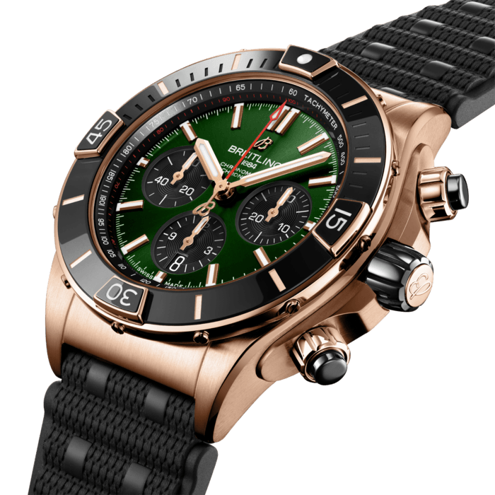 Breitling Super Chronomat B01 44 18K Red Gold Green RB01361A1L1S1-1