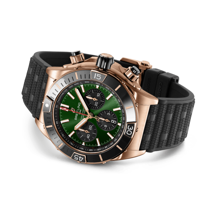Breitling Super Chronomat B01 44 18K Red Gold Green RB01361A1L1S1-2