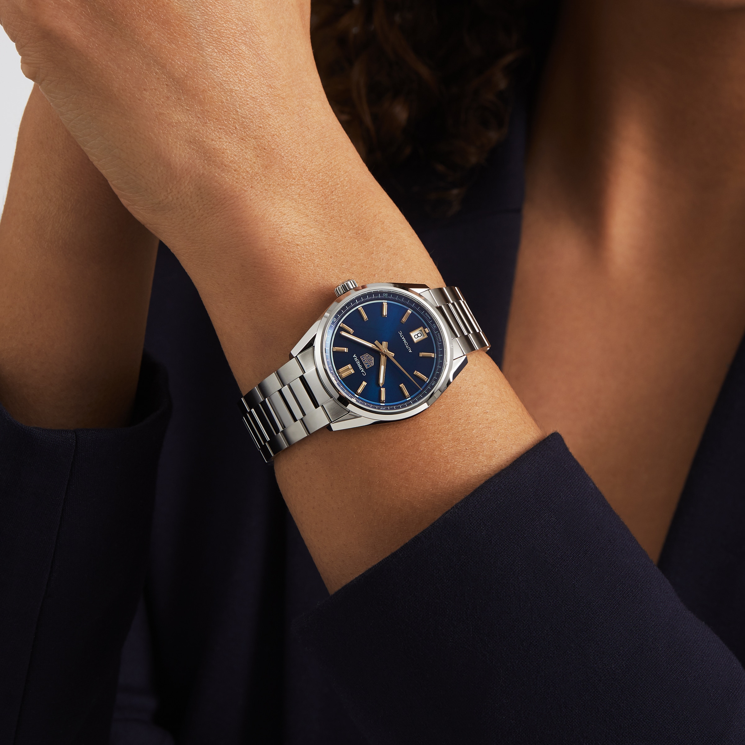 Tag Heuer Carrera Datum 36mm Damen sehen tiefblau WBN2311.ba0001 an-7
