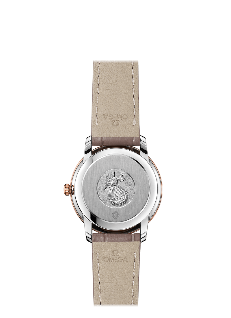 Omega de Ville Steel Red Gold Diamonds Replik Uhren 424.23.27.60.52.001-1