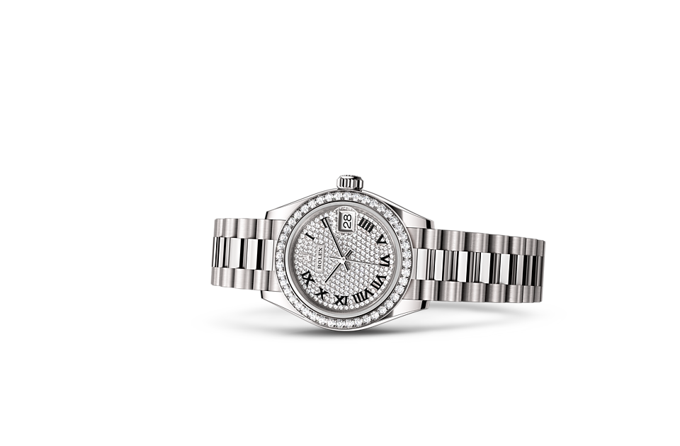 Rolex Lady-Date-Just-Auster 28 mm Weißgold und Diamanten M279139RBR-0014-1