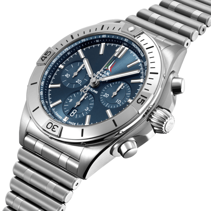 Breitling Chronomat B01 42 Frecce Tricolori Edelstahl Blau AB01344A1C1A1-1