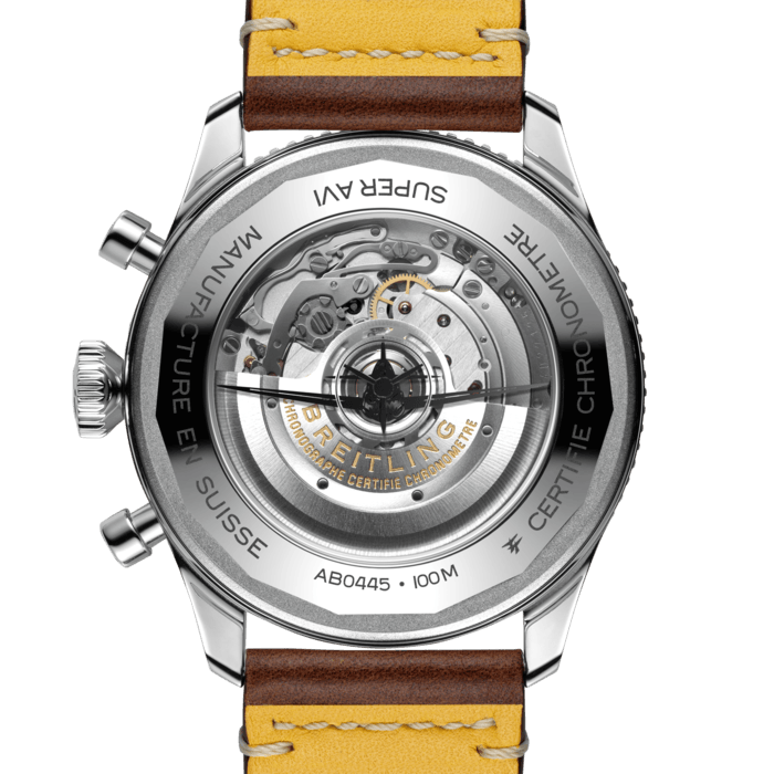 Breitling Super Avi B04 Chronograph GMT 46 Curtiss Warhawk Edelstahl Grün Ab04452a1l1x1-3